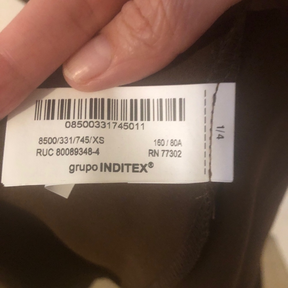 Zara Satin Effect Backless Brown Maxi Dress size XS - Picture 10 of 10